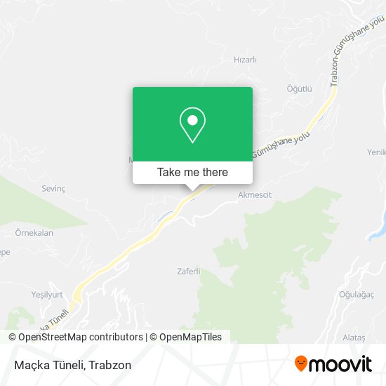 Maçka Tüneli map