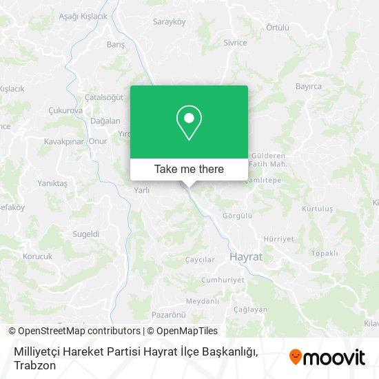 Milliyetçi Hareket Partisi Hayrat İlçe Başkanlığı map