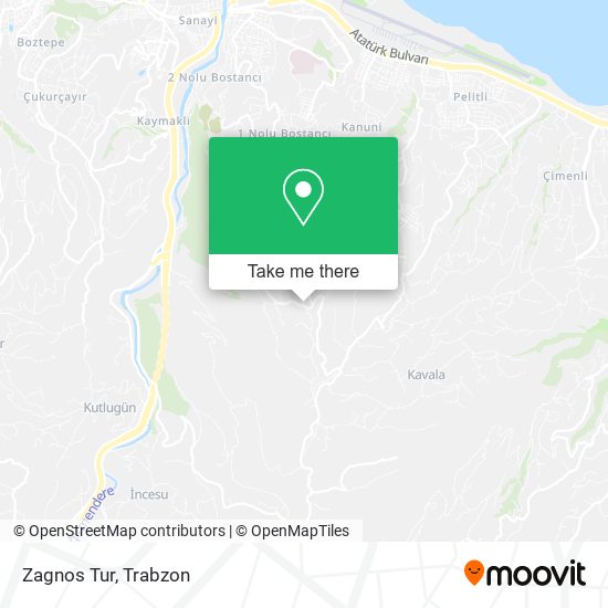 Zagnos Tur map