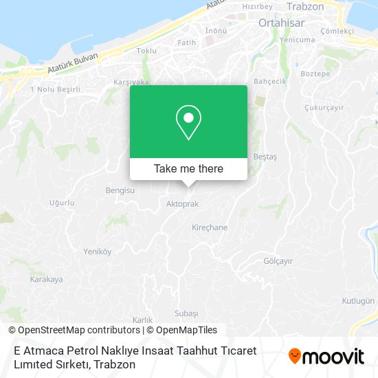 E Atmaca Petrol Naklıye Insaat Taahhut Tıcaret Lımıted Sırketı map