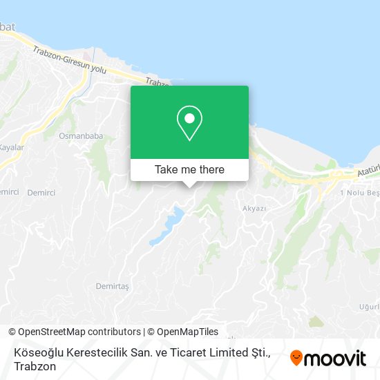 Köseoğlu Kerestecilik San. ve Ticaret Limited Şti. map