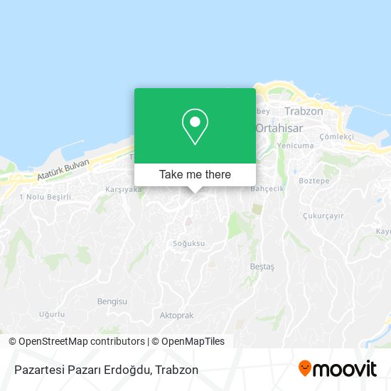 Pazartesi Pazarı Erdoğdu map