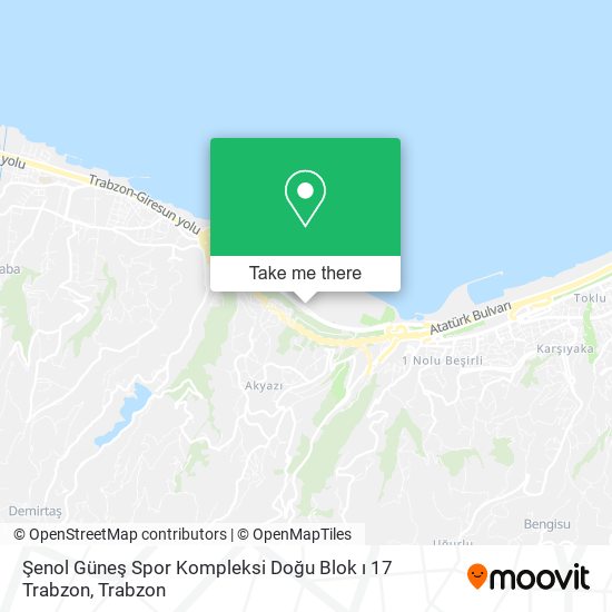 Şenol Güneş Spor Kompleksi Doğu Blok ı 17 Trabzon map