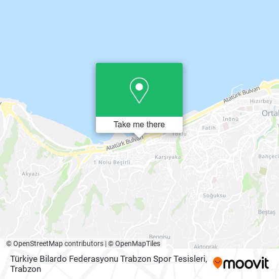 Türkiye Bilardo Federasyonu Trabzon Spor Tesisleri map