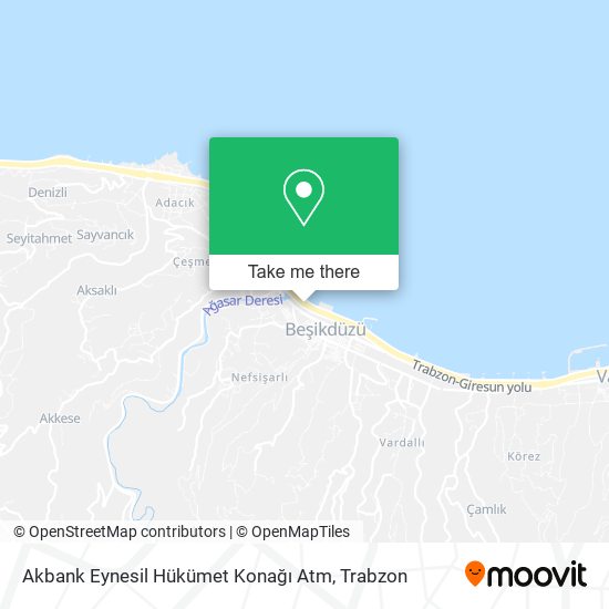 Akbank Eynesil Hükümet Konağı Atm map