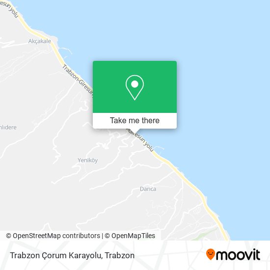Trabzon Çorum Karayolu map