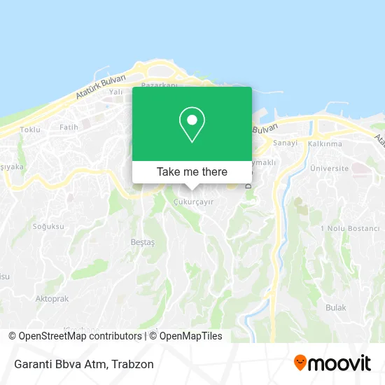 Garanti Bbva Atm map