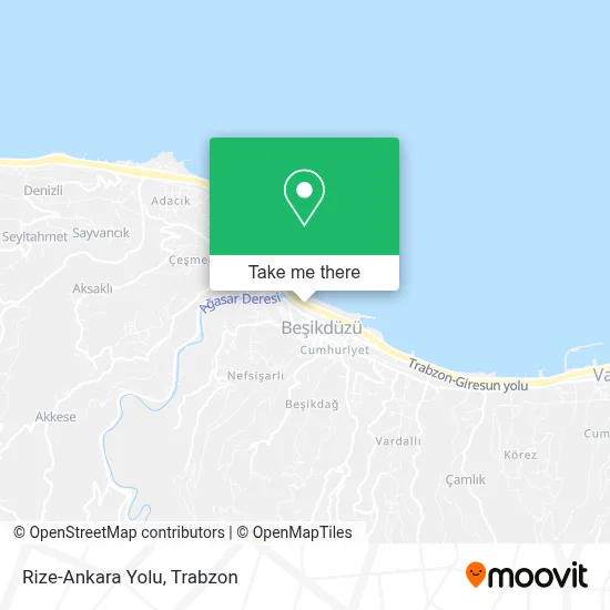 Rize-Ankara Yolu map