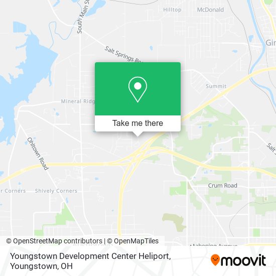 Youngstown Development Center Heliport map