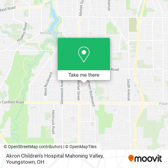 Mapa de Akron Children's Hospital Mahoning Valley