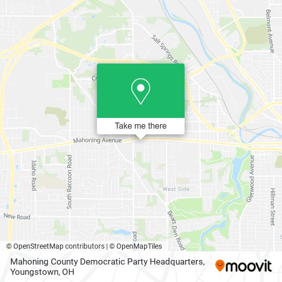 Mahoning County Democratic Party Headquarters map