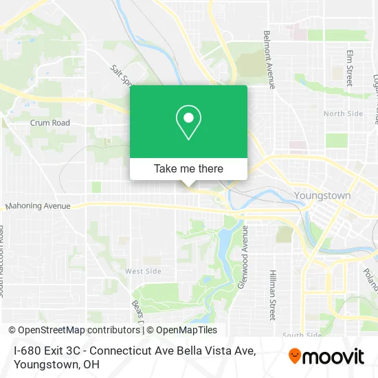 I-680 Exit 3C - Connecticut Ave Bella Vista Ave map