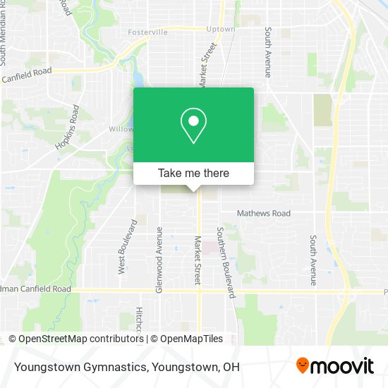 Youngstown Gymnastics map