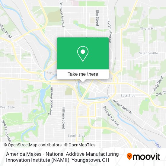 Mapa de America Makes - National Additive Manufacturing Innovation Institute (NAMII)