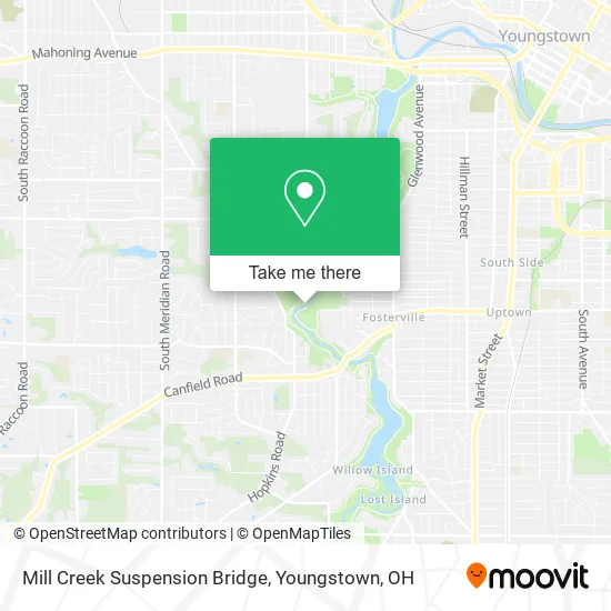 Mill Creek Suspension Bridge map