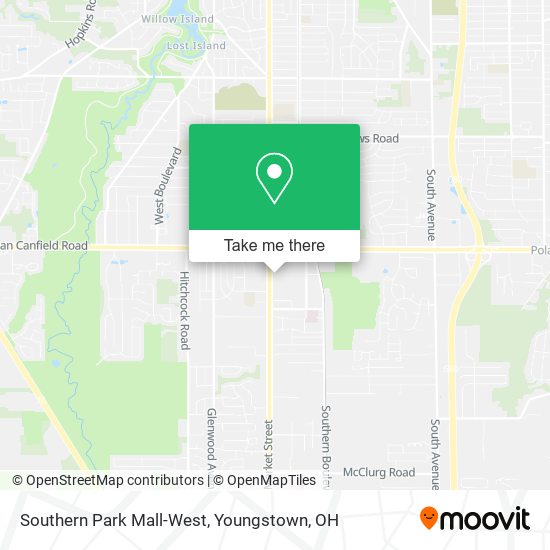 Southern Park Mall-West map