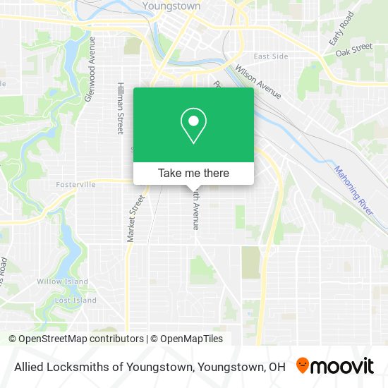 Mapa de Allied Locksmiths of Youngstown