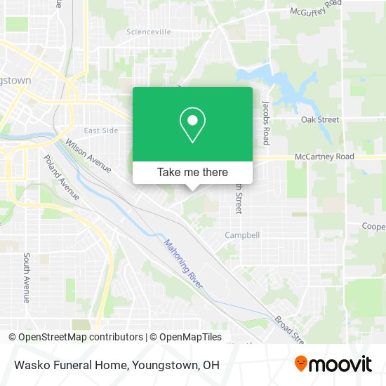 Wasko Funeral Home map