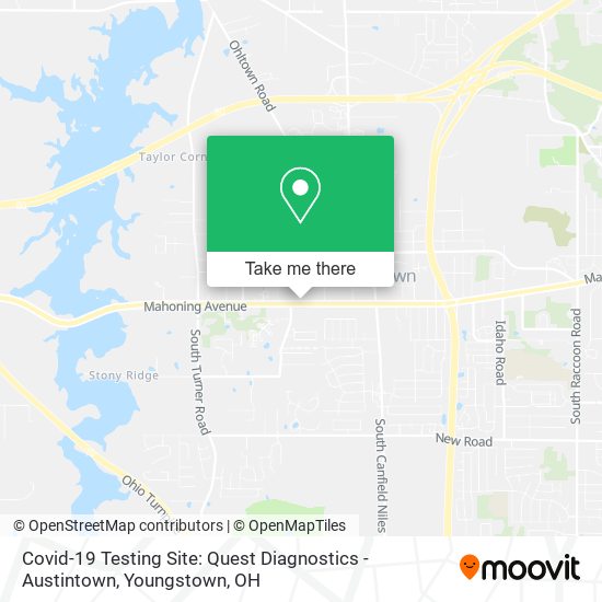 Covid-19 Testing Site: Quest Diagnostics - Austintown map