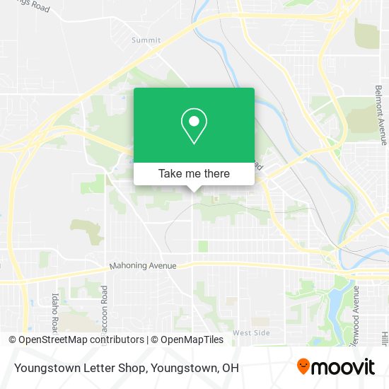 Mapa de Youngstown Letter Shop