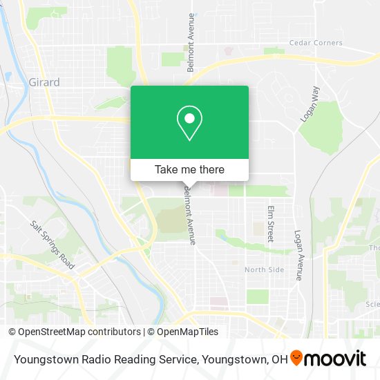 Youngstown Radio Reading Service map