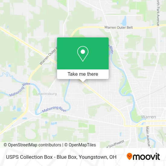 USPS Collection Box - Blue Box map