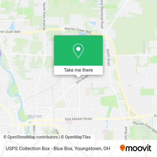 USPS Collection Box - Blue Box map