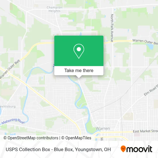 USPS Collection Box - Blue Box map