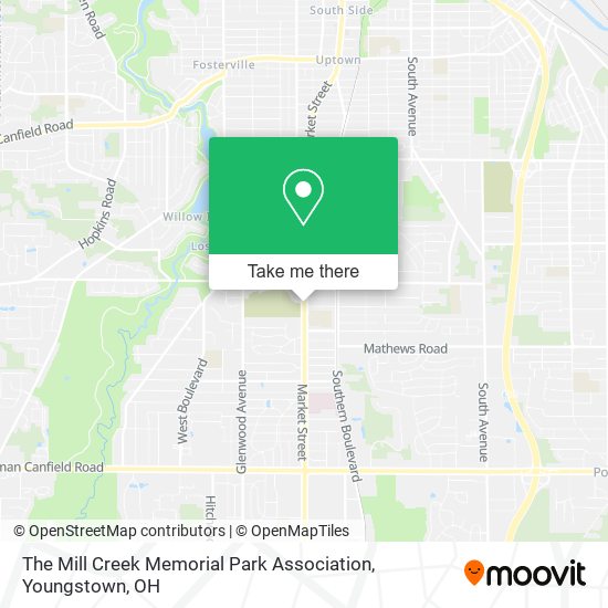 The Mill Creek Memorial Park Association map
