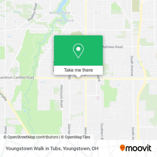 Youngstown Walk in Tubs map