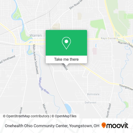 Mapa de Onehealth Ohio Community Center