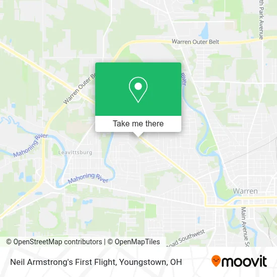 Neil Armstrong's First Flight map