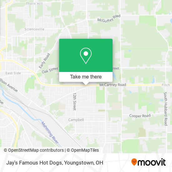 Jay's Famous Hot Dogs map