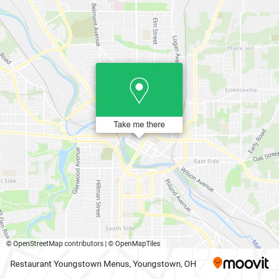 Mapa de Restaurant Youngstown Menus
