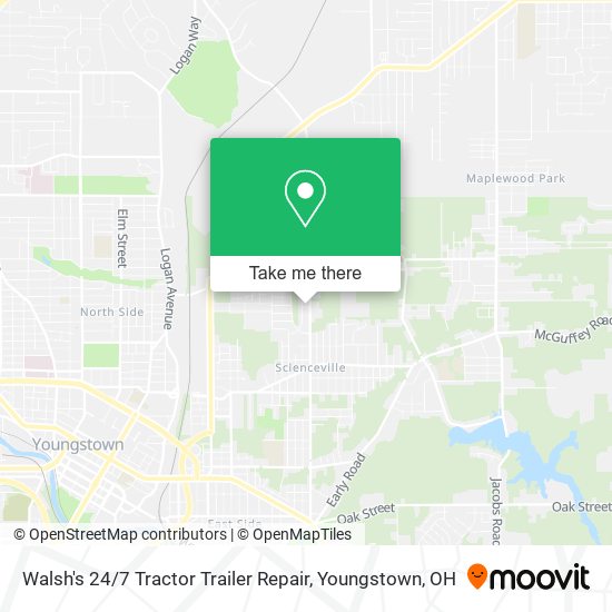 Walsh's 24 / 7 Tractor Trailer Repair map