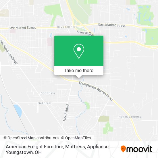 American Freight Furniture, Mattress, Appliance map