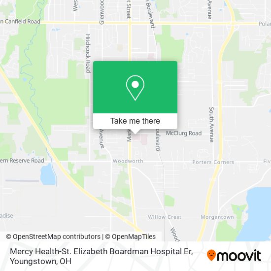 Mercy Health-St. Elizabeth Boardman Hospital Er map