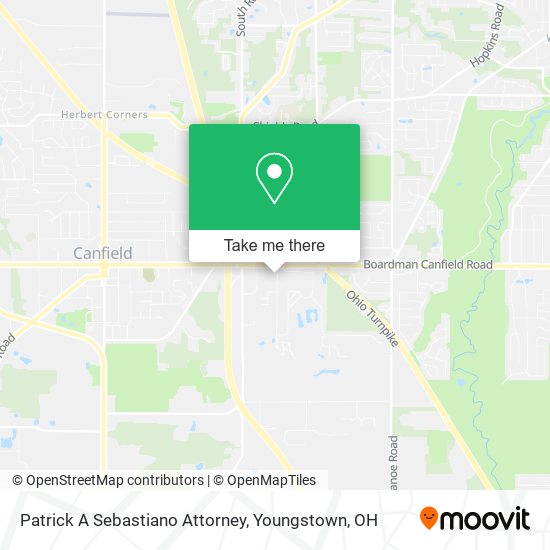 Patrick A Sebastiano Attorney map