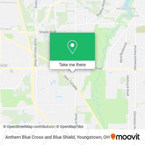 Anthem Blue Cross and Blue Shield map