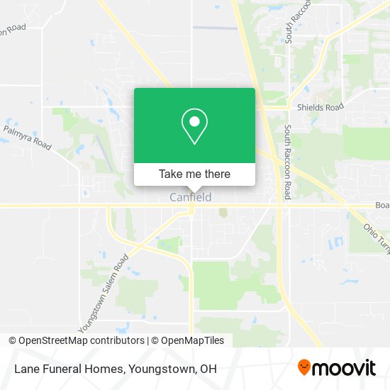 Lane Funeral Homes map