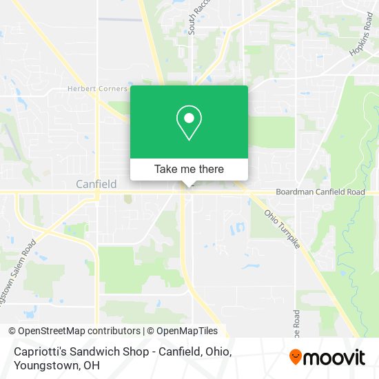 Capriotti's Sandwich Shop - Canfield, Ohio map