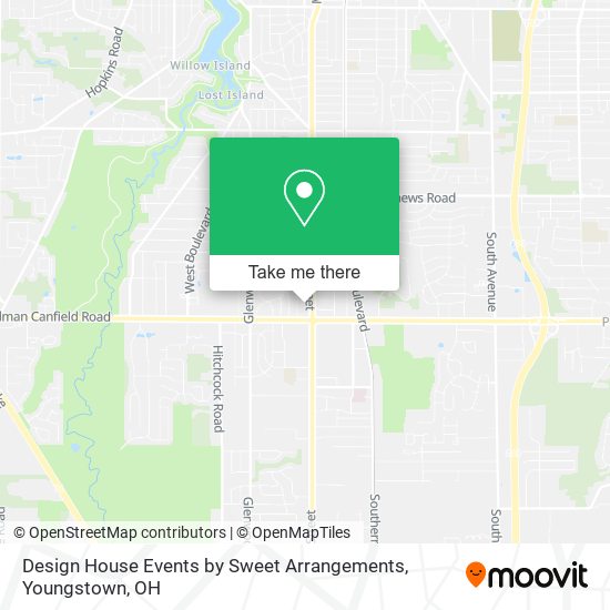 Design House Events by Sweet Arrangements map