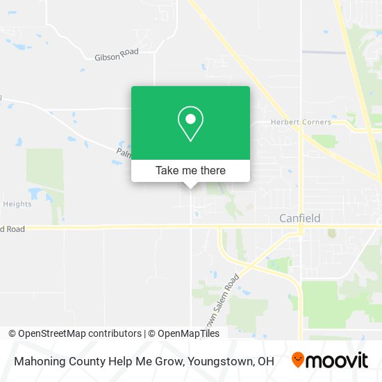 Mahoning County Help Me Grow map