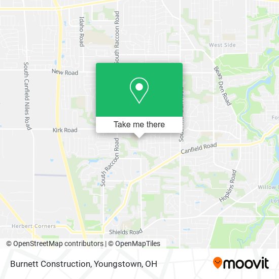 Burnett Construction map