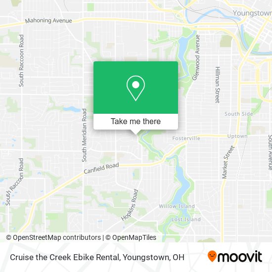 Cruise the Creek Ebike Rental map
