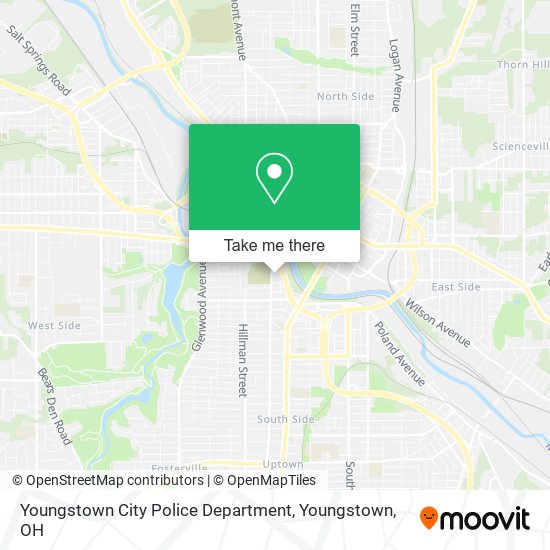 Youngstown City Police Department map