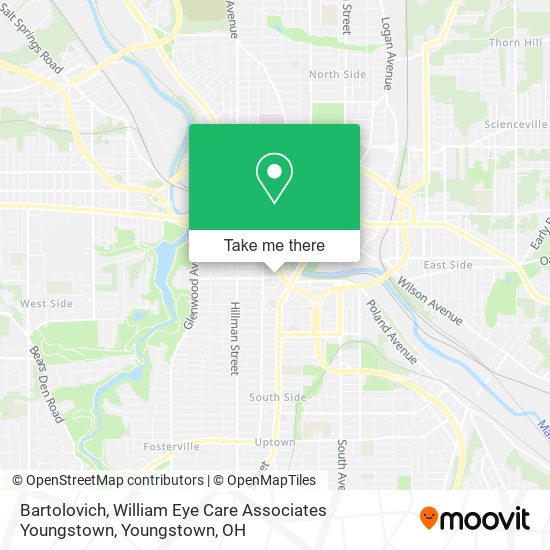 Mapa de Bartolovich, William Eye Care Associates Youngstown