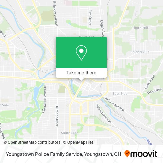 Youngstown Police Family Service map