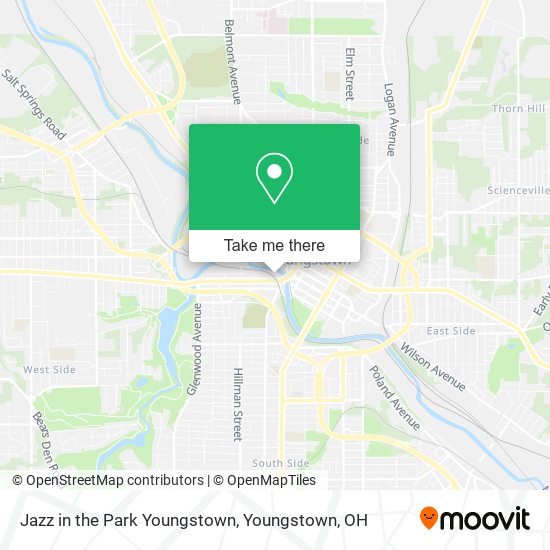 Jazz in the Park Youngstown map