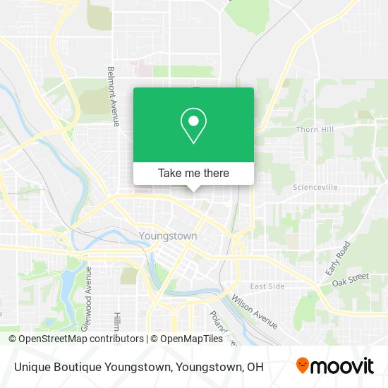 Unique Boutique Youngstown map